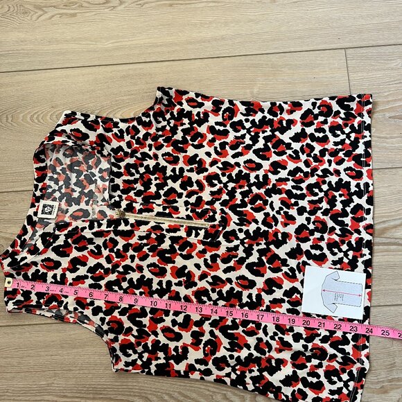 Anne Klein Size M Animal Print Top - Cream, Black, Office Ready! - Picture 7 of 12